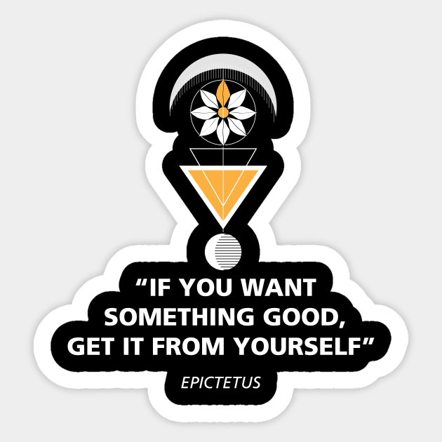 Stoic Quote from Epictetus Sticker by emma17